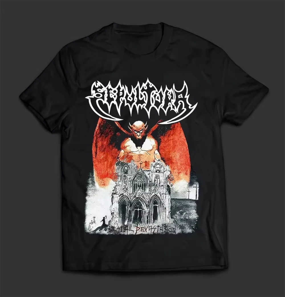 Новинка лета 202, футболка Sepultura Bestical Devastation, мужская и женская хлопковая футболка, футболка с короткими рукавами, топ в стиле ретро в стиле хип-хоп
Новинка лета 202, футболка Sepultura Bestical Devastation, мужская и женская хлопковая футболка, футболка с короткими рукавами, топ в стиле ретро в стиле хип-хоп