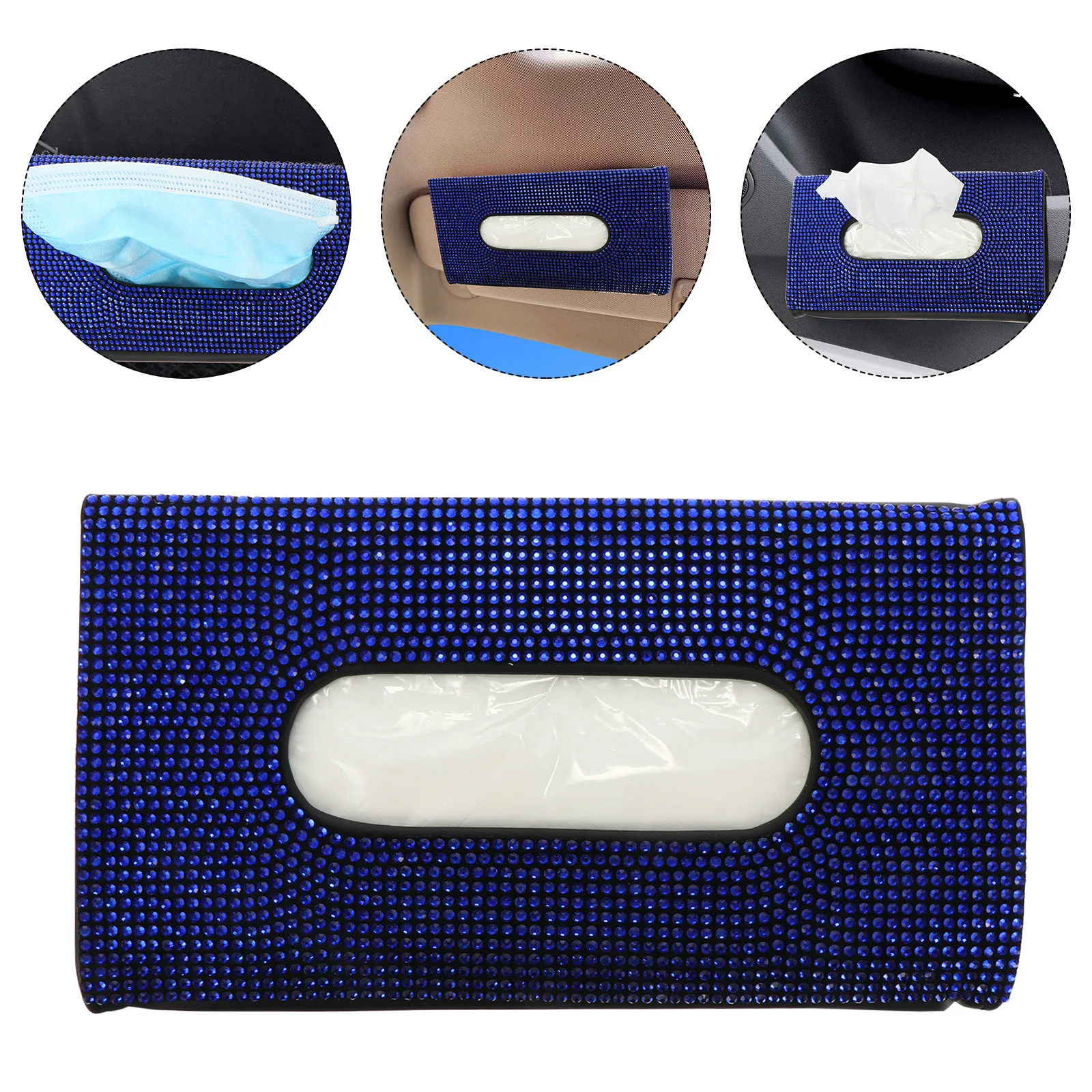 Car Tissue Box Diamond Decorative Sun Visor Napkin Holder Material Safe Comfortable Easy Install Storage
Car Tissue Box Diamond Decorative Sun Visor Napkin Holder Material Safe Comfortable Easy Install Storage
