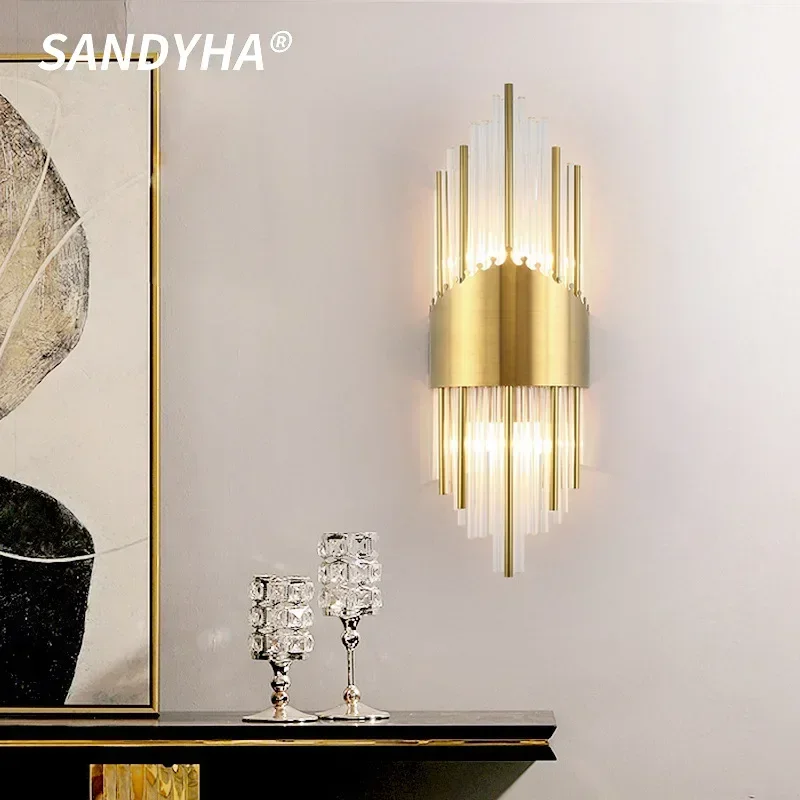 SANDYHA Living Room Corridor Wall Lamp Modern Crystal Simplicity Suitable for Bedroom Staircase Corridor Decor Lighting Fixtures
SANDYHA Living Room Corridor Wall Lamp Modern Crystal Simplicity Suitable for Bedroom Staircase Corridor Decor Lighting Fixtures