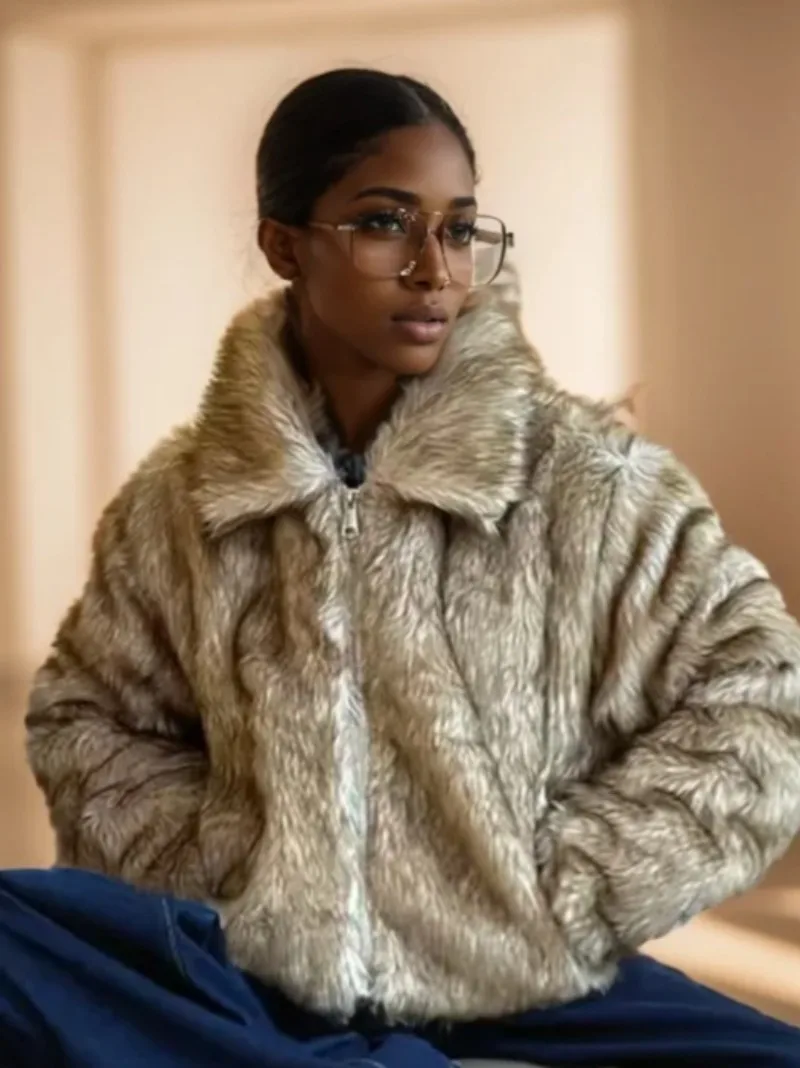 High Street Autumn Fur Short Jackets Coats 2025 New Winter Women's Fashion Simple Zipper Casual Fur Jacket Women Coats
High Street Autumn Fur Short Jackets Coats 2025 New Winter Women's Fashion Simple Zipper Casual Fur Jacket Women Coats