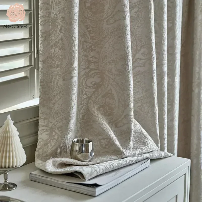 Luxury Modern Romantic French Cream Wind Blackout Curtains for Living Room Embroidered Jacquard High Precision Drapes Custom
Luxury Modern Romantic French Cream Wind Blackout Curtains for Living Room Embroidered Jacquard High Precision Drapes Custom