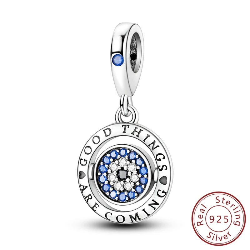 Подвески, оригинальные стерлингового серебра 925 пробы, синий циркон, вращающийся кулон в виде глаз, бусины, подходят для браслета, женские украшения, сделай сам, изысканный подарок, аксессуар
Подвески, оригинальные стерлингового серебра 925 пробы, синий циркон, вращающийся кулон в виде глаз, бусины, подходят для браслета, женские украшения, сделай сам, изысканный подарок, аксессуар