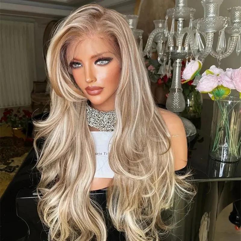 Natural Preplucked Hairline 180% Density Ombre Ash Blonde Colored Synthetic Hair Wig for Women 13x4 Heat Resistant Wig Daily Use
Natural Preplucked Hairline 180% Density Ombre Ash Blonde Colored Synthetic Hair Wig for Women 13x4 Heat Resistant Wig Daily Use