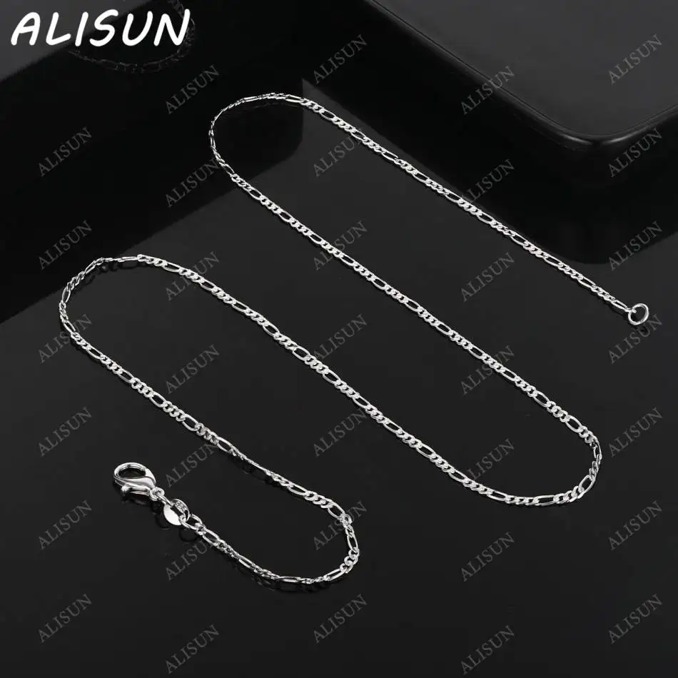 ALISUN 925 Sterling Silver 2mm 40-75cm Geometric Necklace For Women Men Anniversary Gift Popular Wild Fashion Romantic Jewelry
ALISUN 925 Sterling Silver 2mm 40-75cm Geometric Necklace For Women Men Anniversary Gift Popular Wild Fashion Romantic Jewelry