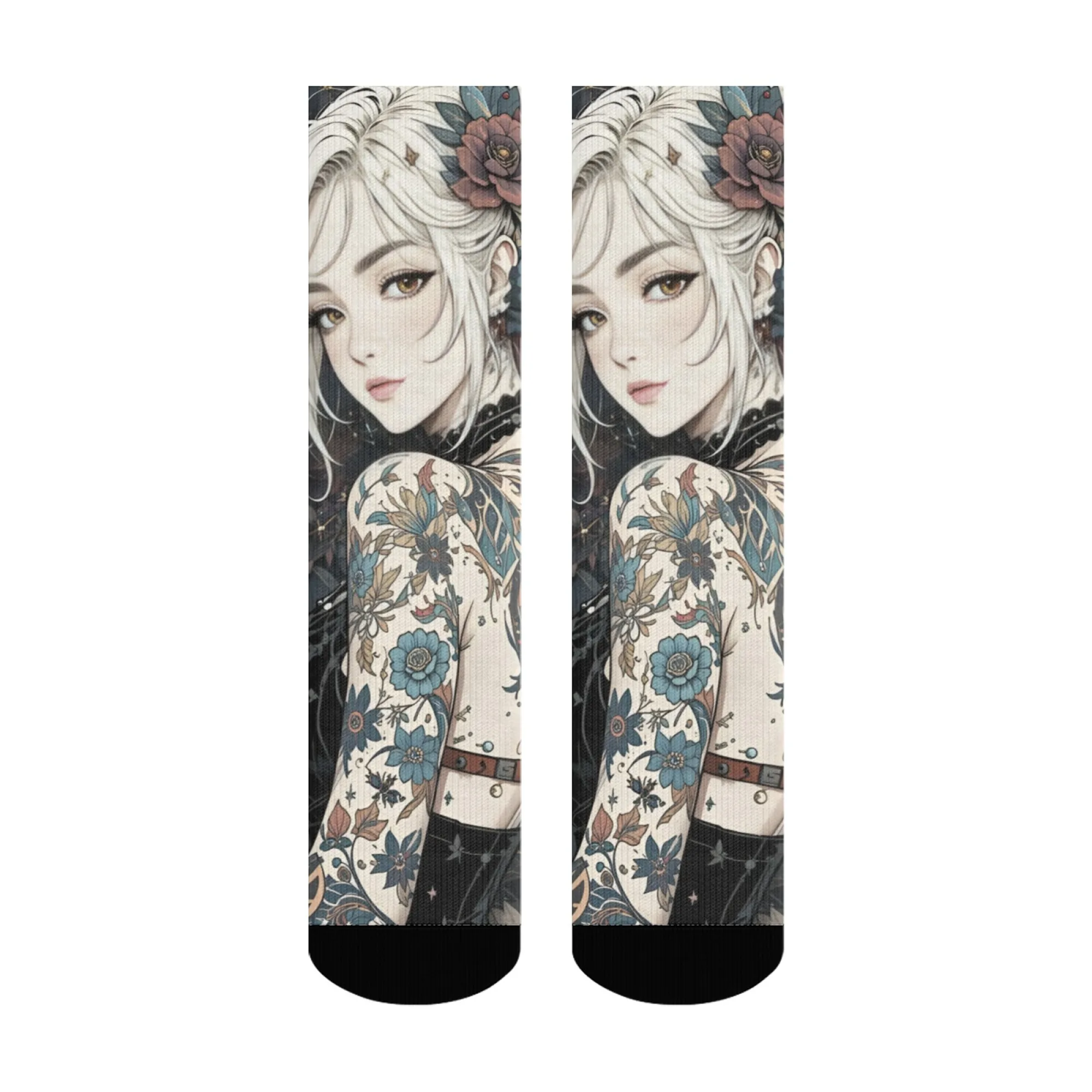 Vintage Tattooed Girl Print Crew Socks, Retro Design for Daily Life, Hangouts & Fashion - Forward Looks, Soft Fabric
Vintage Tattooed Girl Print Crew Socks, Retro Design for Daily Life, Hangouts & Fashion - Forward Looks, Soft Fabric