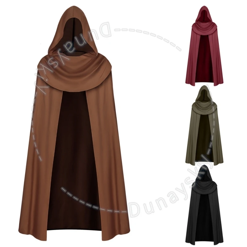 Wizard Hooded Cloak Knight Cosplay Costume Medieval Hooded Cloak Multi-Color Halloween Open Front New Cape Brown Red Green Black
Wizard Hooded Cloak Knight Cosplay Costume Medieval Hooded Cloak Multi-Color Halloween Open Front New Cape Brown Red Green Black