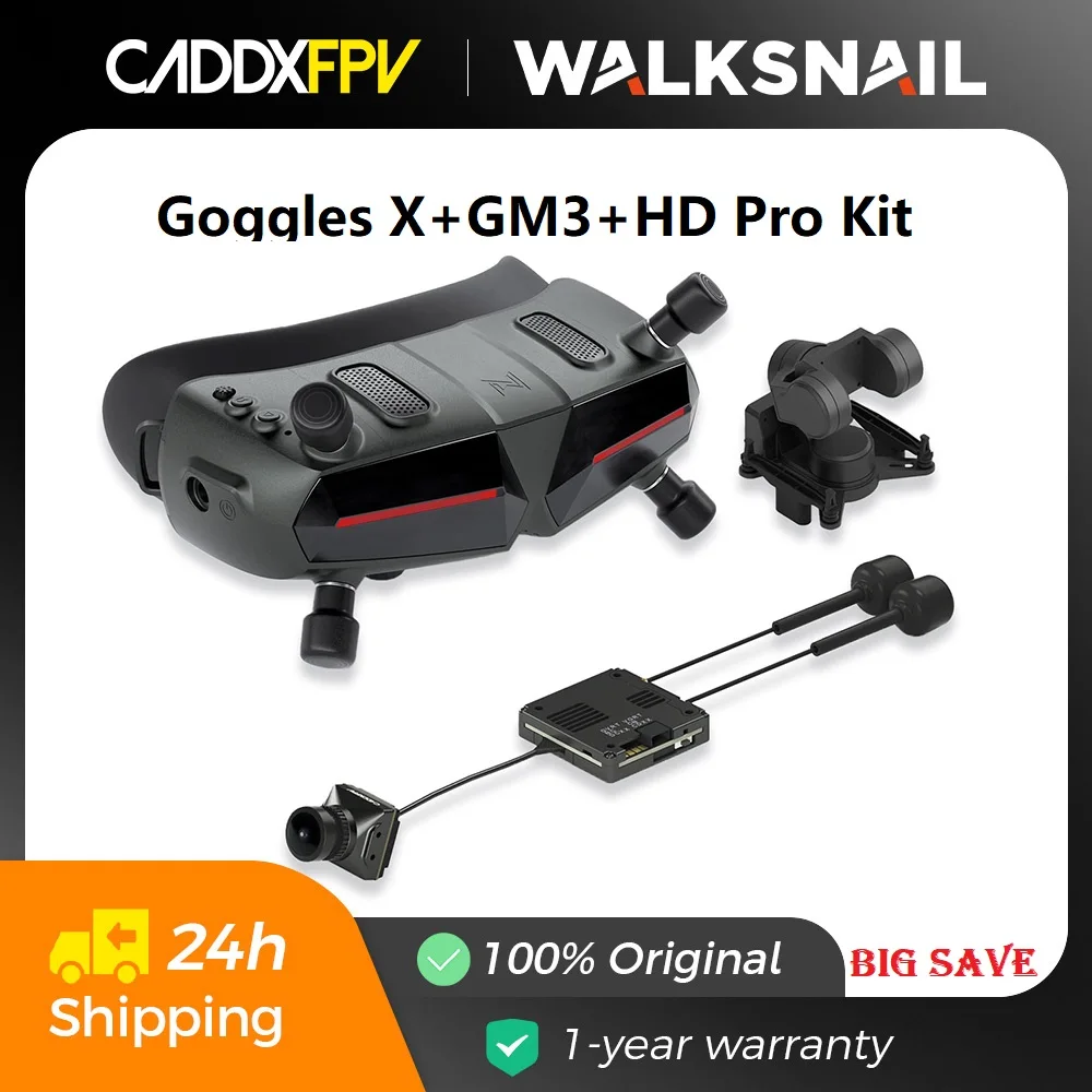 Caddx Walksnail Avatar HD Goggles X с комплектом Avatar HD pro (версия с двумя антеннами) и отслеживанием головы карданного подвеса GM3 для FPV дронов
Caddx Walksnail Avatar HD Goggles X с комплектом Avatar HD pro (версия с двумя антеннами) и отслеживанием головы карданного подвеса GM3 для FPV дронов