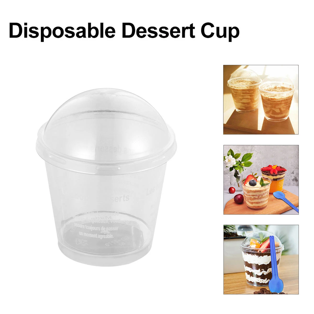 50 set 50 Sets Disposable Dessert Cups with Lid Premium Plastic Non Toxic Healthy Bakery Mousse White Use Sufficient
50 set 50 Sets Disposable Dessert Cups with Lid Premium Plastic Non Toxic Healthy Bakery Mousse White Use Sufficient