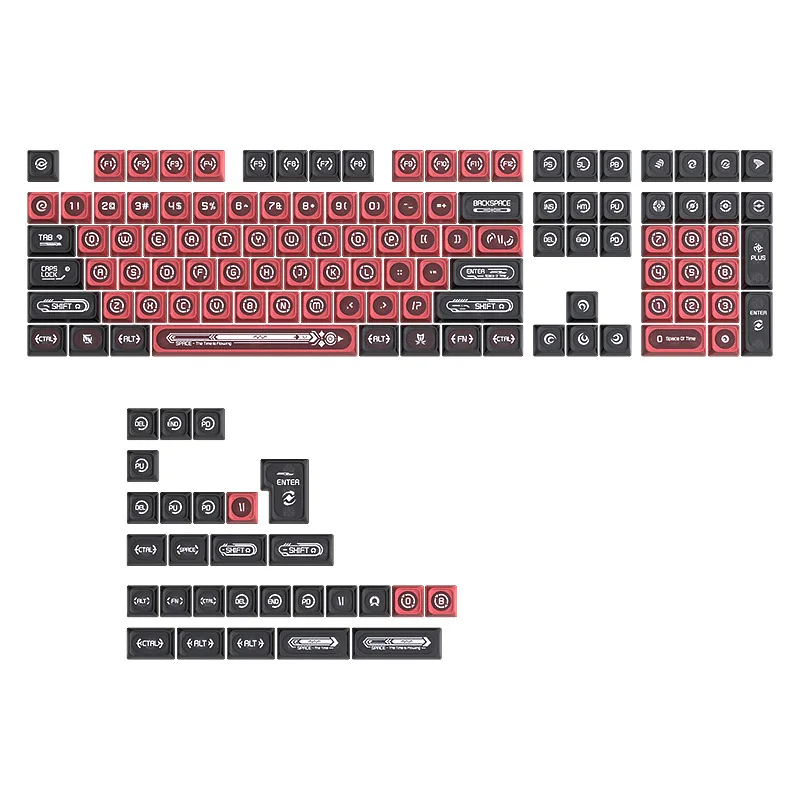 Spot cross-border stone black and red double-spell keycaps Original small full set of mechanical keyboards Hot sublimation
Spot cross-border stone black and red double-spell keycaps Original small full set of mechanical keyboards Hot sublimation