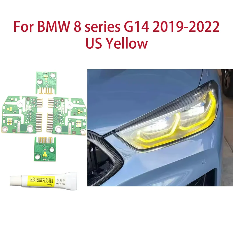 Lemon Yellow DRL chip Angel Eyes light modification Car headlights Ballast chip For BMW 8 series G14 2019-2022 US version
Lemon Yellow DRL chip Angel Eyes light modification Car headlights Ballast chip For BMW 8 series G14 2019-2022 US version