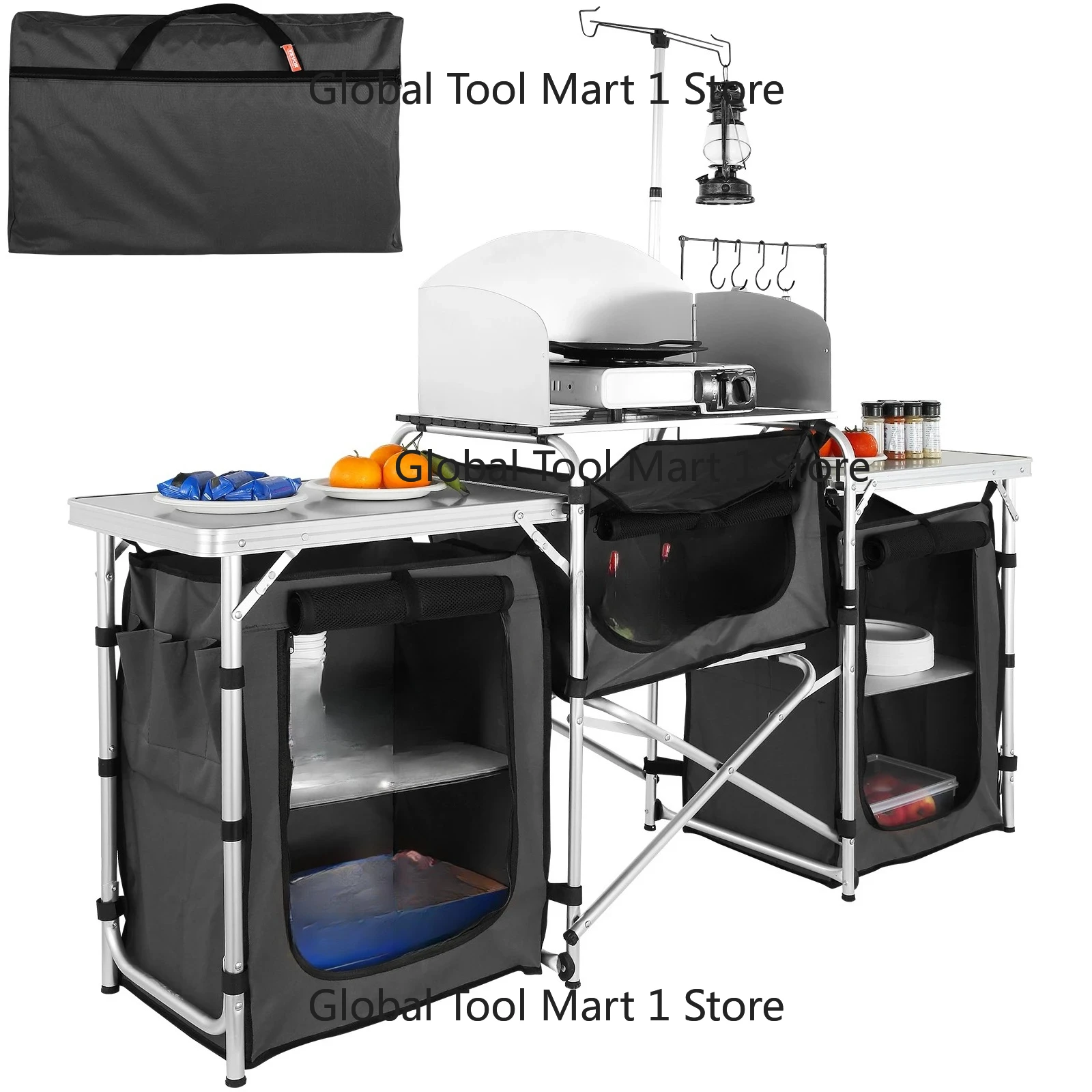 SucceB- Camping Outdoor Kitchen Table Cabinet Foldable Folding Cooking Storage Rack X-Shaped Aluminum Alloy Bracket for B-
SucceB- Camping Outdoor Kitchen Table Cabinet Foldable Folding Cooking Storage Rack X-Shaped Aluminum Alloy Bracket for B-