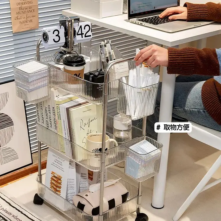 Transparent Cart Storage Rack Household Multipurpose Storage Rack Living Room Cosmetic Holder Bathroom Mobile Storage Shelf
Transparent Cart Storage Rack Household Multipurpose Storage Rack Living Room Cosmetic Holder Bathroom Mobile Storage Shelf