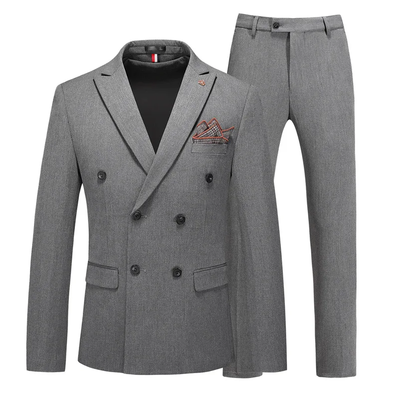 S-5XL Large Size (Blazer + Vest + Trousers) British Style Double Breasted High-end Suits Slim Solid Color Men's Three-piece Suit
S-5XL Large Size (Blazer + Vest + Trousers) British Style Double Breasted High-end Suits Slim Solid Color Men's Three-piece Suit