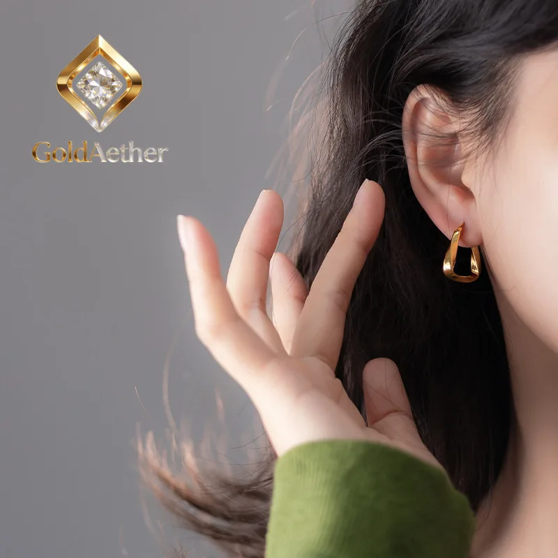 Серьги-пусеты GoldNouveau Luxury из чистого золота 24K 9999 пробы, французский модный дизайн, высококачественные, необычной формы, в стиле Мёбиуса
Серьги-пусеты GoldNouveau Luxury из чистого золота 24K 9999 пробы, французский модный дизайн, высококачественные, необычной формы, в стиле Мёбиуса