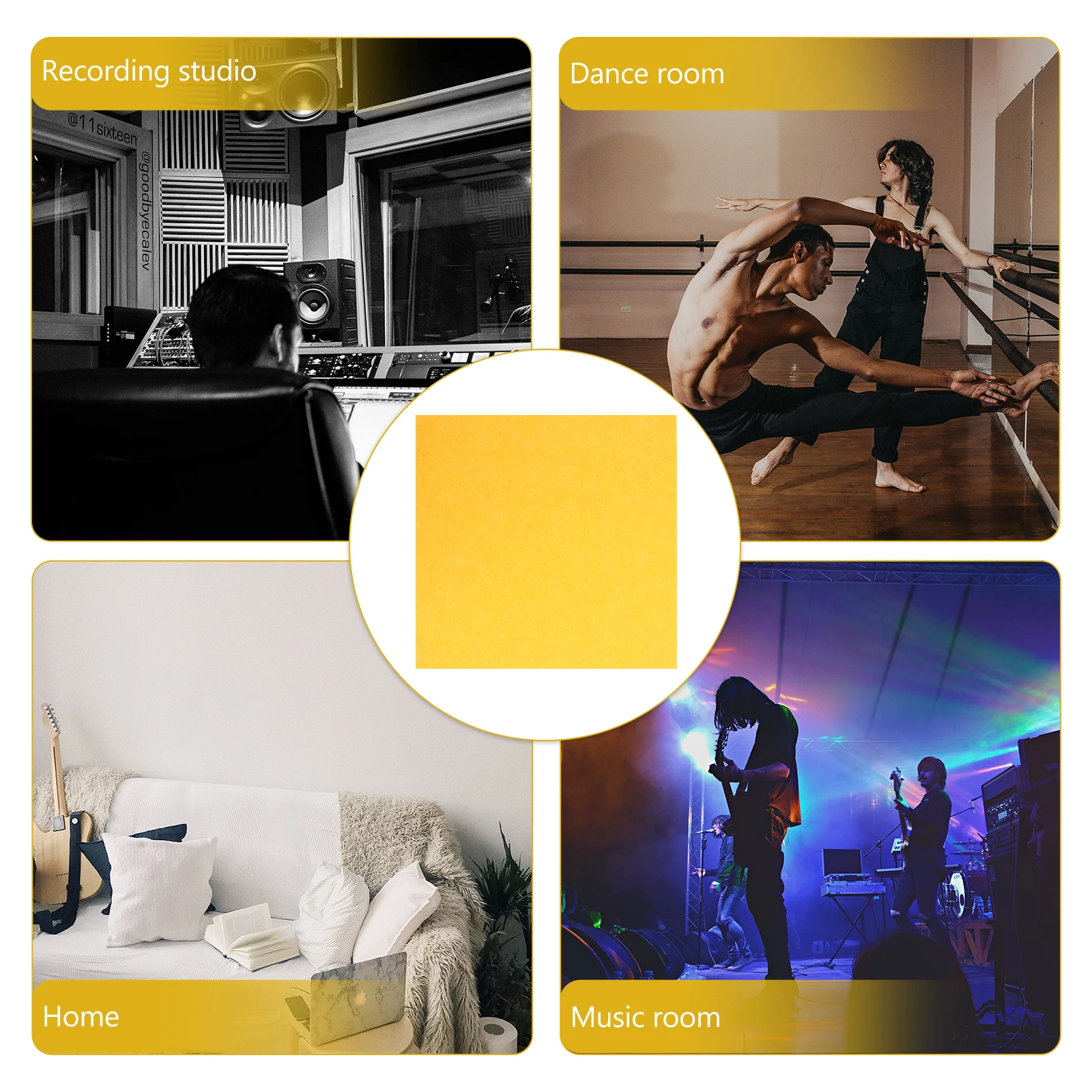 5 Pcs Yellow Soundproof Wall Panels High Quality Home Felt Panel Board Sound Insulation Music Room Dance Room KTV Easy
5 Pcs Yellow Soundproof Wall Panels High Quality Home Felt Panel Board Sound Insulation Music Room Dance Room KTV Easy