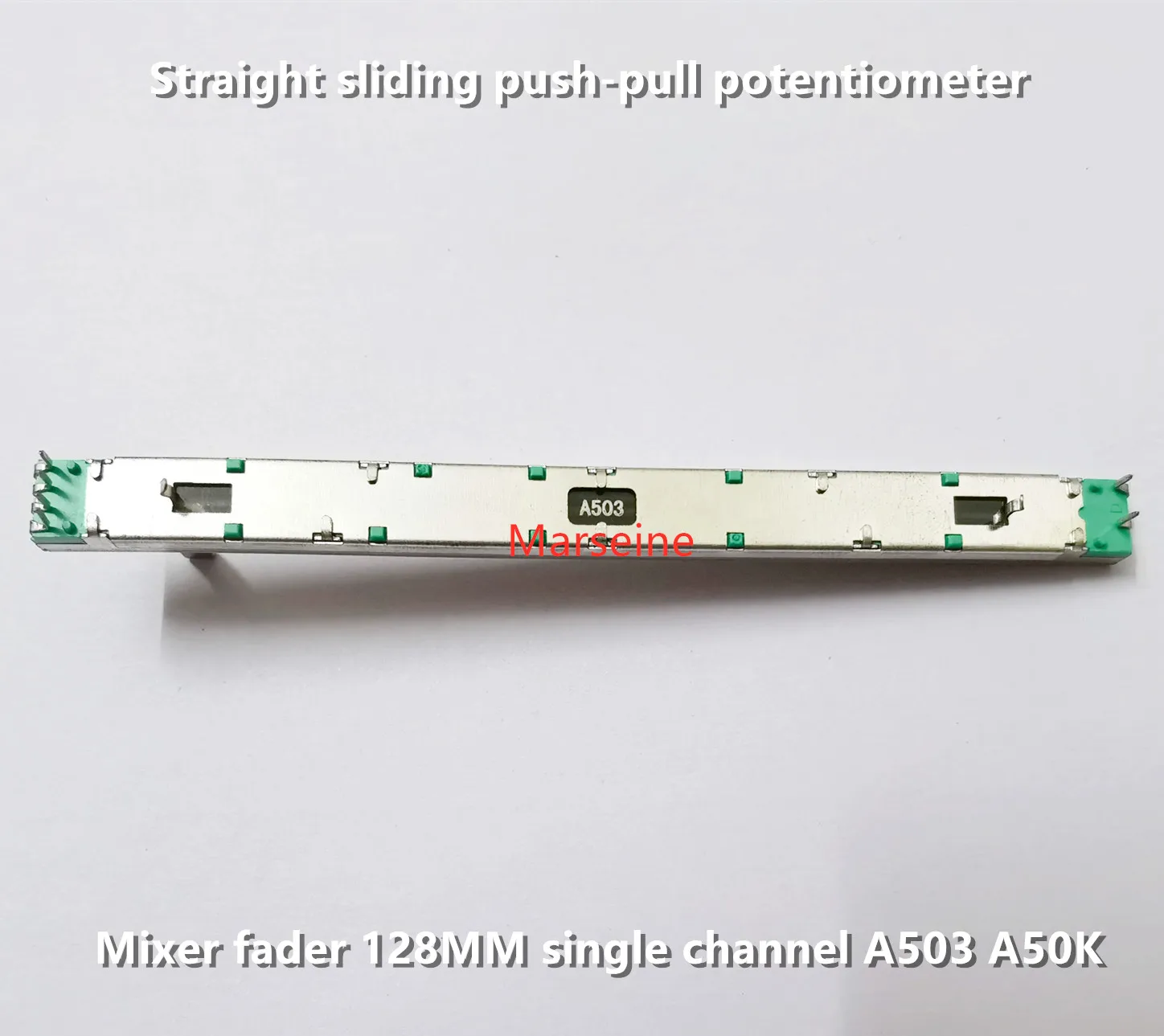 Original New 100% straight sliding push-pull potentiometer mixer fader 12.8cm 128MM single channel A503 A50K (SWITCH)
Original New 100% straight sliding push-pull potentiometer mixer fader 12.8cm 128MM single channel A503 A50K (SWITCH)