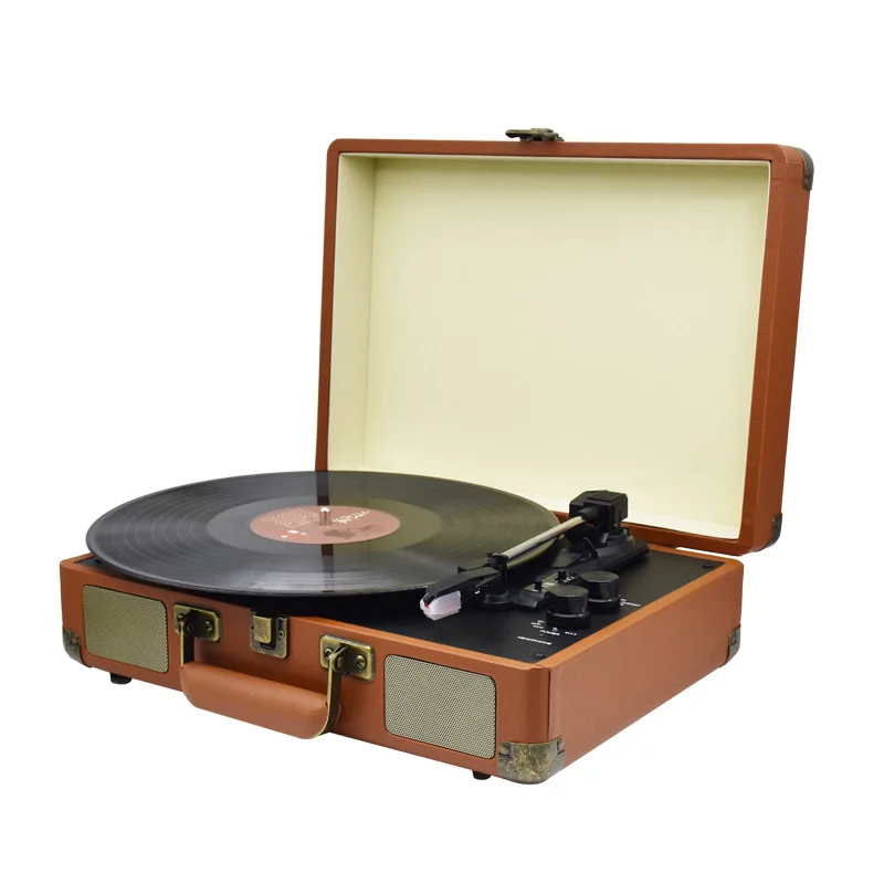 Vintage Record Players Turntable With CD Vinyl Record Player Portable PU Leather Gramophone Phonograph Retro Bluetooth Speaker
Vintage Record Players Turntable With CD Vinyl Record Player Portable PU Leather Gramophone Phonograph Retro Bluetooth Speaker