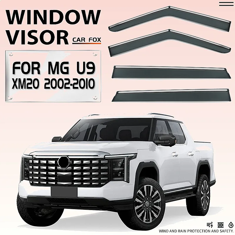 4Pcs For MG U9 2025+ Car Window Visor Rain Sun Shade Awning Windshield Side Deflector Auto Accessories
4Pcs For MG U9 2025+ Car Window Visor Rain Sun Shade Awning Windshield Side Deflector Auto Accessories