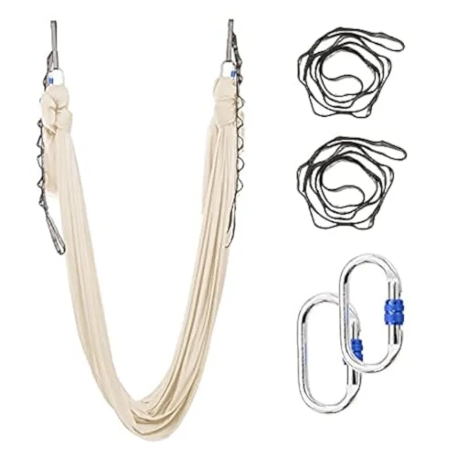 5.5 Yards Aerial Silks Yoga Swing Set - Aerial Yoga Hammock Kit Anti-Gravity Flying for Fitness Low/Non Stretch Nylon Tricot Fa
5.5 Yards Aerial Silks Yoga Swing Set - Aerial Yoga Hammock Kit Anti-Gravity Flying for Fitness Low/Non Stretch Nylon Tricot Fa