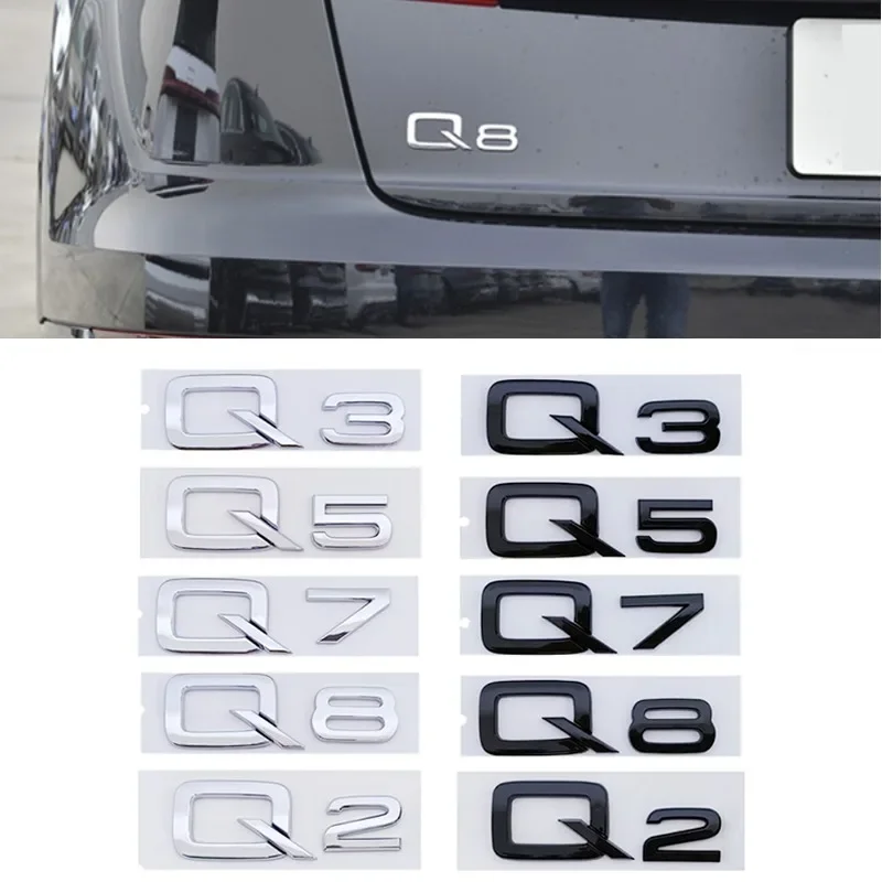 3D ABS Adhesive Chrome Black Car Trunk Number Letters Sticker For Audi Q2 Q3 Q5 Q7 Q8 Logo Emblem Nameplate Badge Accessories
3D ABS Adhesive Chrome Black Car Trunk Number Letters Sticker For Audi Q2 Q3 Q5 Q7 Q8 Logo Emblem Nameplate Badge Accessories