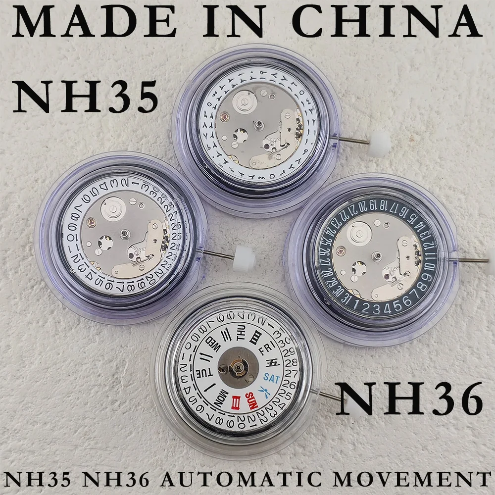 Сделано в Китае NH35A NH36A механизм с одним календарем и двойным календарем заменяет японские аксессуары для часов с механизмом NH35/36A
Сделано в Китае NH35A NH36A механизм с одним календарем и двойным календарем заменяет японские аксессуары для часов с механизмом NH35/36A