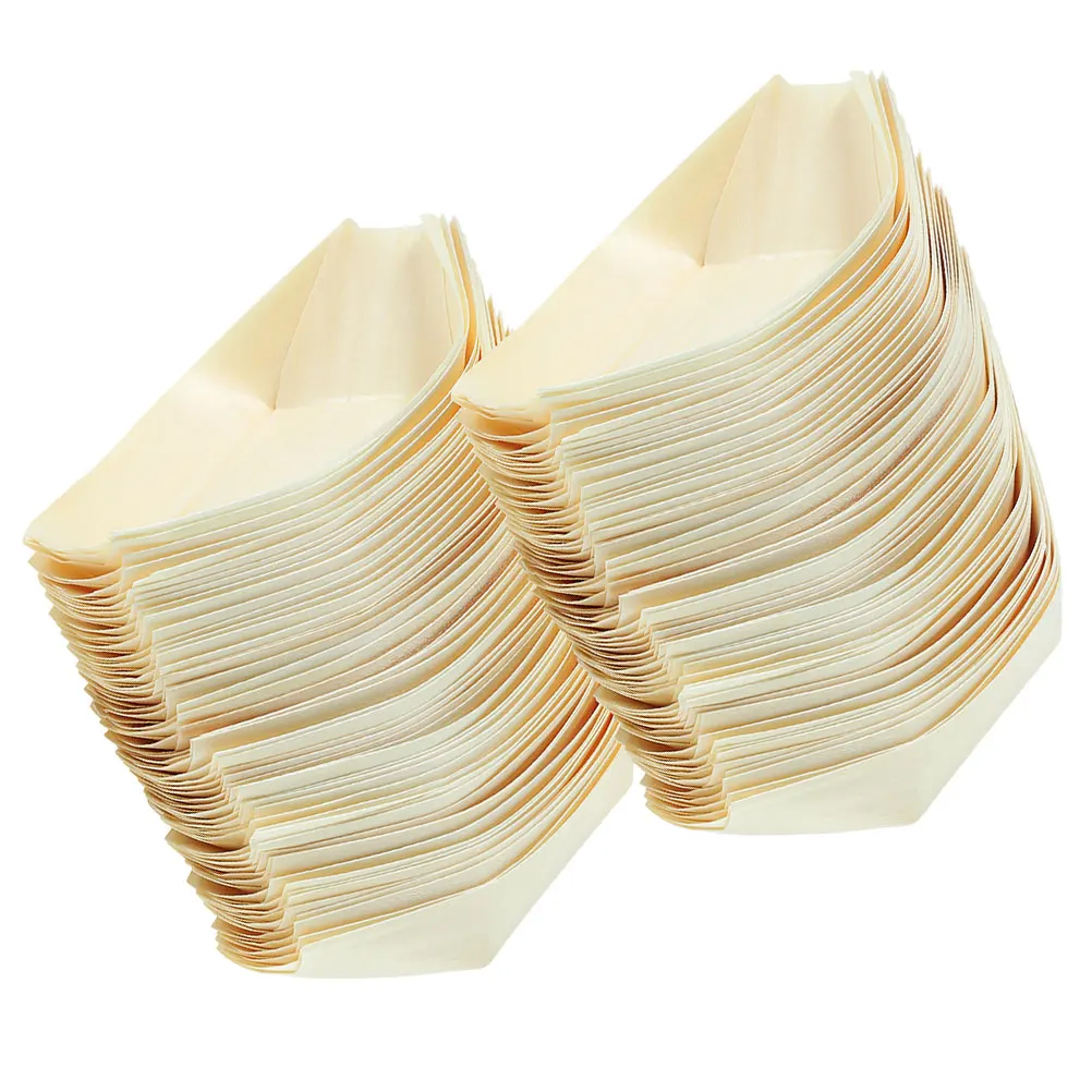 150 Pcs Wooden Kayak Snacks Sushi Presentation Plates Boat Serving Dish Disposable Pine Boats Restaurant Supplies
150 Pcs Wooden Kayak Snacks Sushi Presentation Plates Boat Serving Dish Disposable Pine Boats Restaurant Supplies