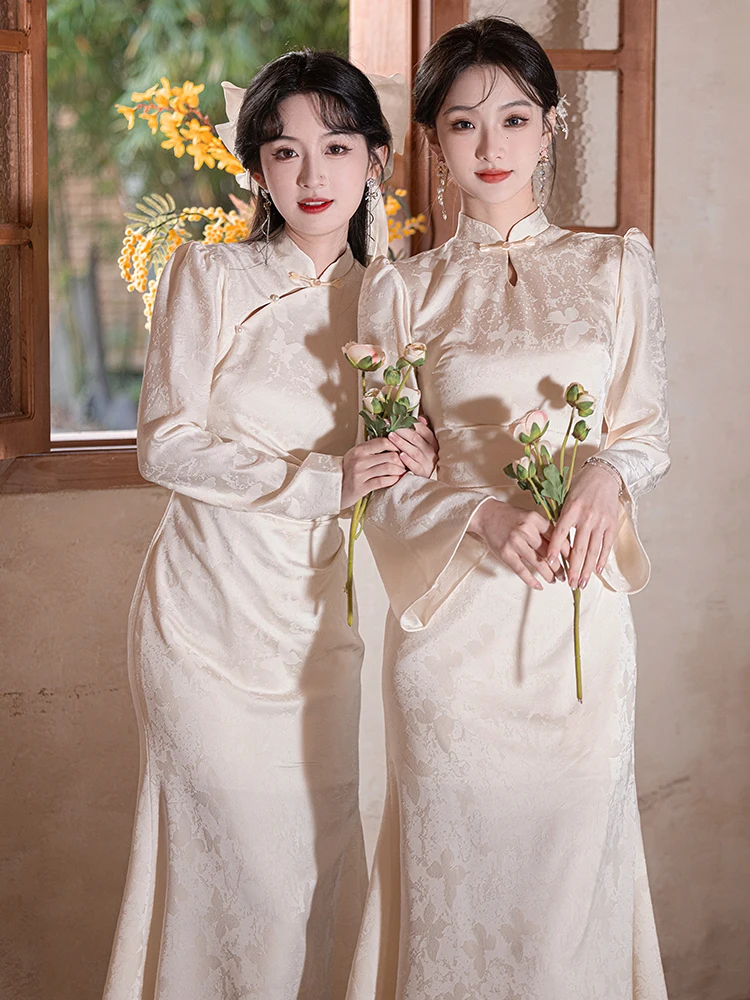 Новое китайское платье для молодых женщин, осенняя коллекция 2025, фасон «рыбий хвост», ретро-стиль, на молнии, приталенное, из полиэстера
Новое китайское платье для молодых женщин, осенняя коллекция 2025, фасон «рыбий хвост», ретро-стиль, на молнии, приталенное, из полиэстера