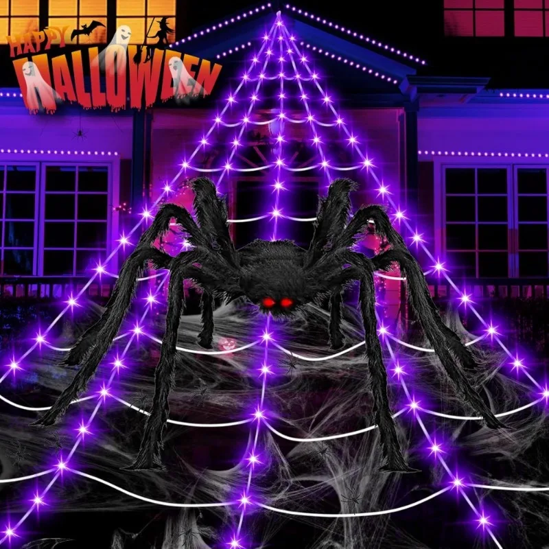 Halloween Giant Spider Web Lights 200 LED Outdoor Lighted Web for Yard Haunted House Decorations
Halloween Giant Spider Web Lights 200 LED Outdoor Lighted Web for Yard Haunted House Decorations