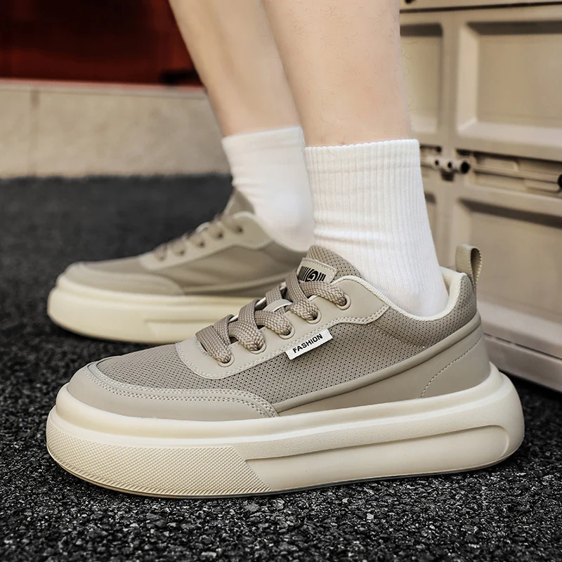 Men's Black White Mesh Platform Sneakers Breathable Casual Shoes Non-slip Lightweight Lace-up Walking Trainers for Daily Wear
Men's Black White Mesh Platform Sneakers Breathable Casual Shoes Non-slip Lightweight Lace-up Walking Trainers for Daily Wear