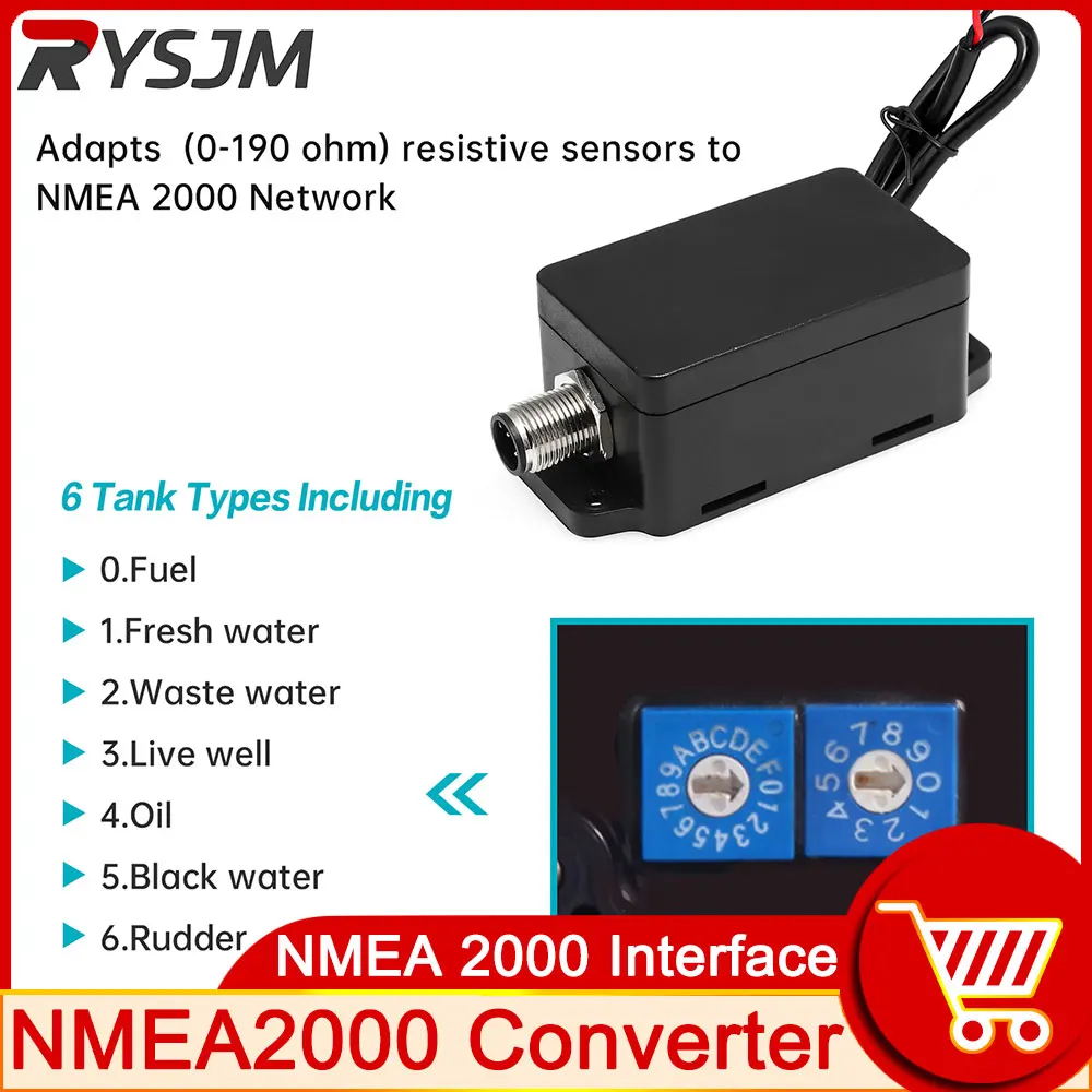 Converter Module NMEA2000 Connector Cables Adapters 0-190ohm 240-33ohm Fuel Level Gauge for Boat Yacht Tank Gauge Marine Car
Converter Module NMEA2000 Connector Cables Adapters 0-190ohm 240-33ohm Fuel Level Gauge for Boat Yacht Tank Gauge Marine Car
