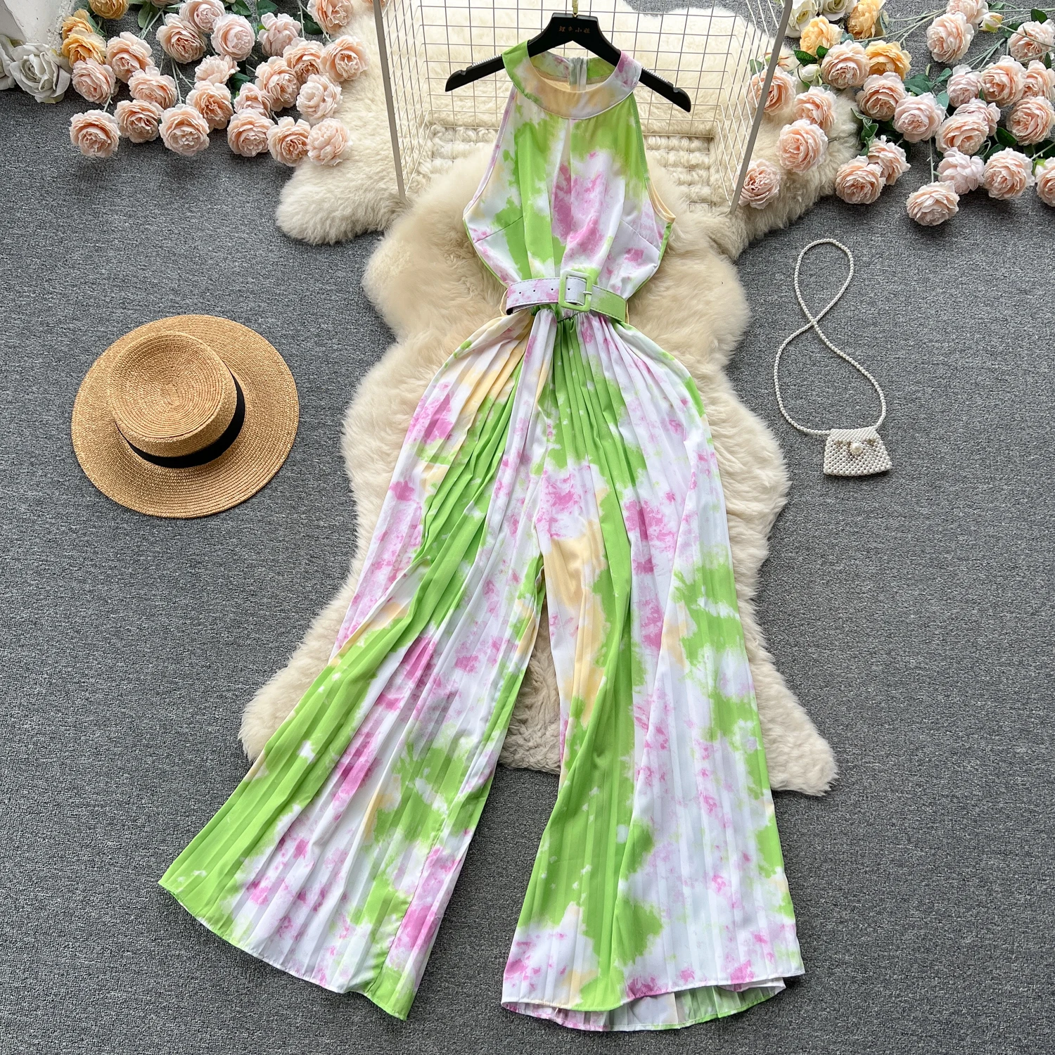 Summer Slimming Wide Leg Women's Suit Hanging Ne Design Print High Waist Straight Cut Commute Sle
Summer Slimming Wide Leg Women's Suit Hanging Ne Design Print High Waist Straight Cut Commute Sle