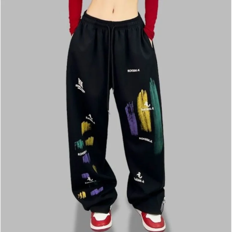 Women Loose Fit Drawstring Trousers American Style Hot Girl Pants Y2k Slacks New Items Jazz Dance High Waist Streetwear
Women Loose Fit Drawstring Trousers American Style Hot Girl Pants Y2k Slacks New Items Jazz Dance High Waist Streetwear
