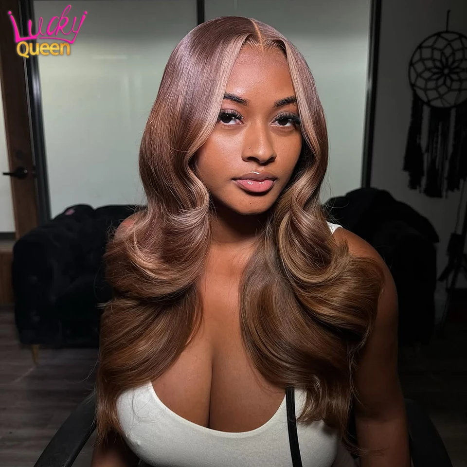 Purple Brown Real Human Hair Wig Highlight Brown Blonde 13x6 13x4 HD Lace Front Human Wig For Women Pre Plucked Body Wave
Purple Brown Real Human Hair Wig Highlight Brown Blonde 13x6 13x4 HD Lace Front Human Wig For Women Pre Plucked Body Wave