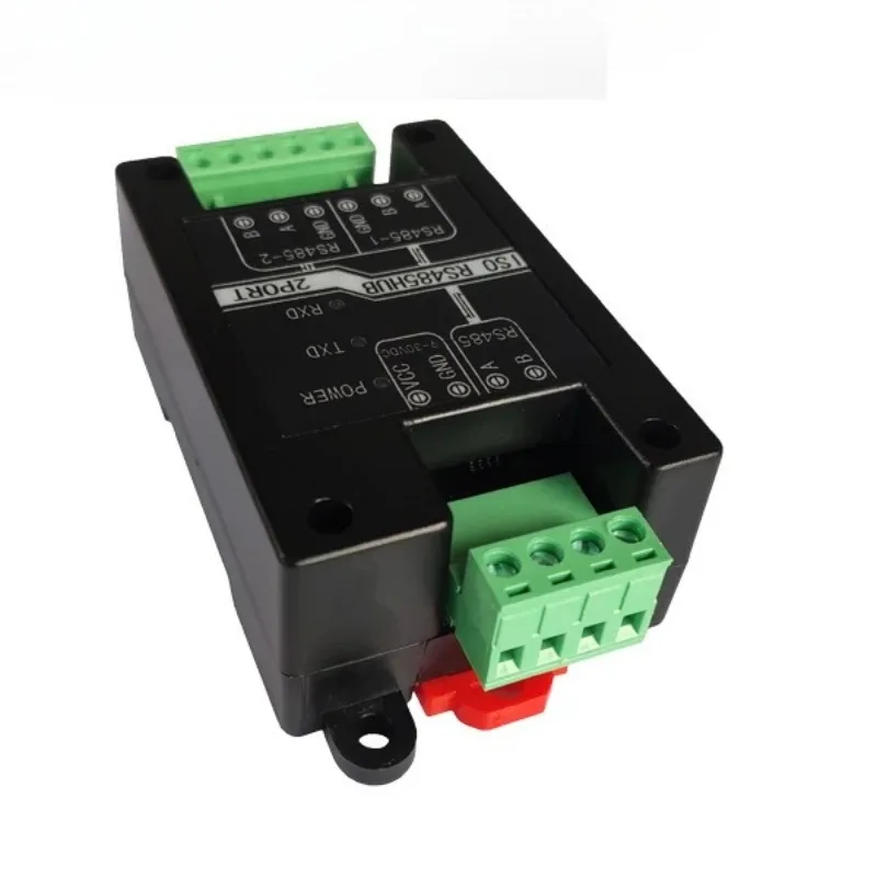 RS485 industrial grade 485 hub with one split and two port signal amplification, anti-interference and lightning protection
RS485 industrial grade 485 hub with one split and two port signal amplification, anti-interference and lightning protection