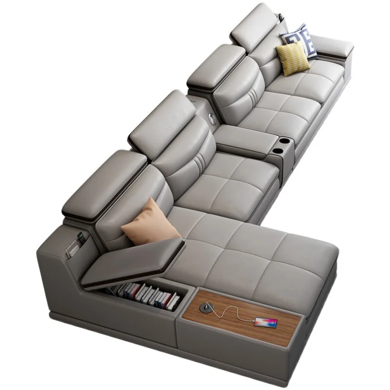 Storage leather sofa first layer cowhide modern simple living room size L-shaped concubine seat leather sofa
Storage leather sofa first layer cowhide modern simple living room size L-shaped concubine seat leather sofa