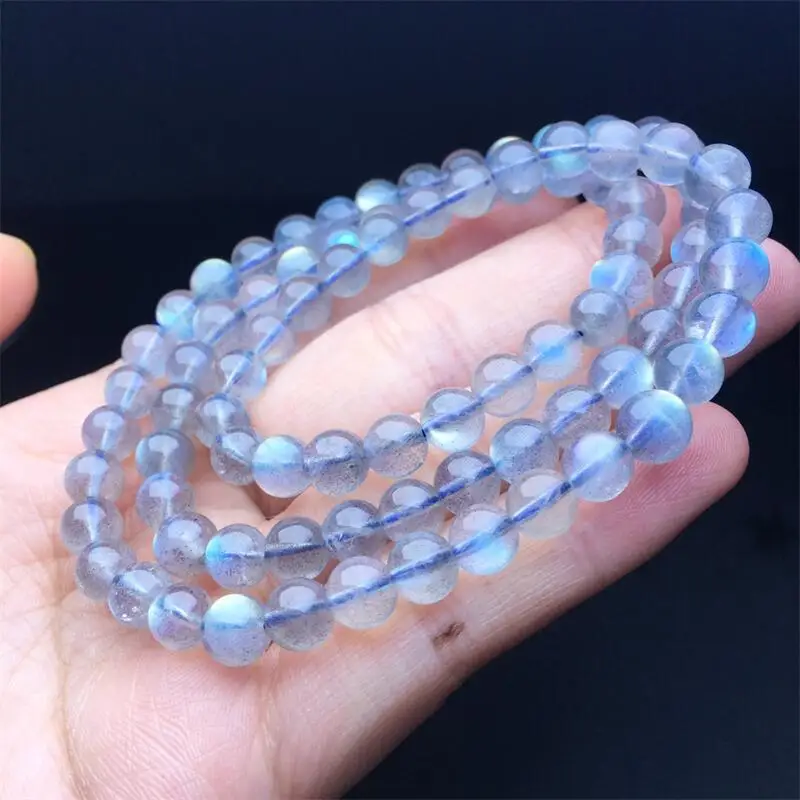 6.5MM Natural Gray Moon Stone Triple Circle Bracelet Women Men Handmade Stretch Rope Bracelet Luxury Jewelry Energy Healing Gift
6.5MM Natural Gray Moon Stone Triple Circle Bracelet Women Men Handmade Stretch Rope Bracelet Luxury Jewelry Energy Healing Gift