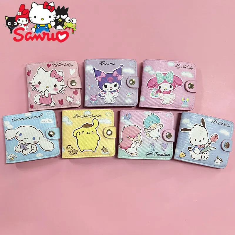Sanrio Melody Kuromi Hello Kitty Cinnamoroll PochaccoPU Casual Short 2-fold Wallet Cloud Series with Button Card Pocket 11x9.5cm
Sanrio Melody Kuromi Hello Kitty Cinnamoroll PochaccoPU Casual Short 2-fold Wallet Cloud Series with Button Card Pocket 11x9.5cm