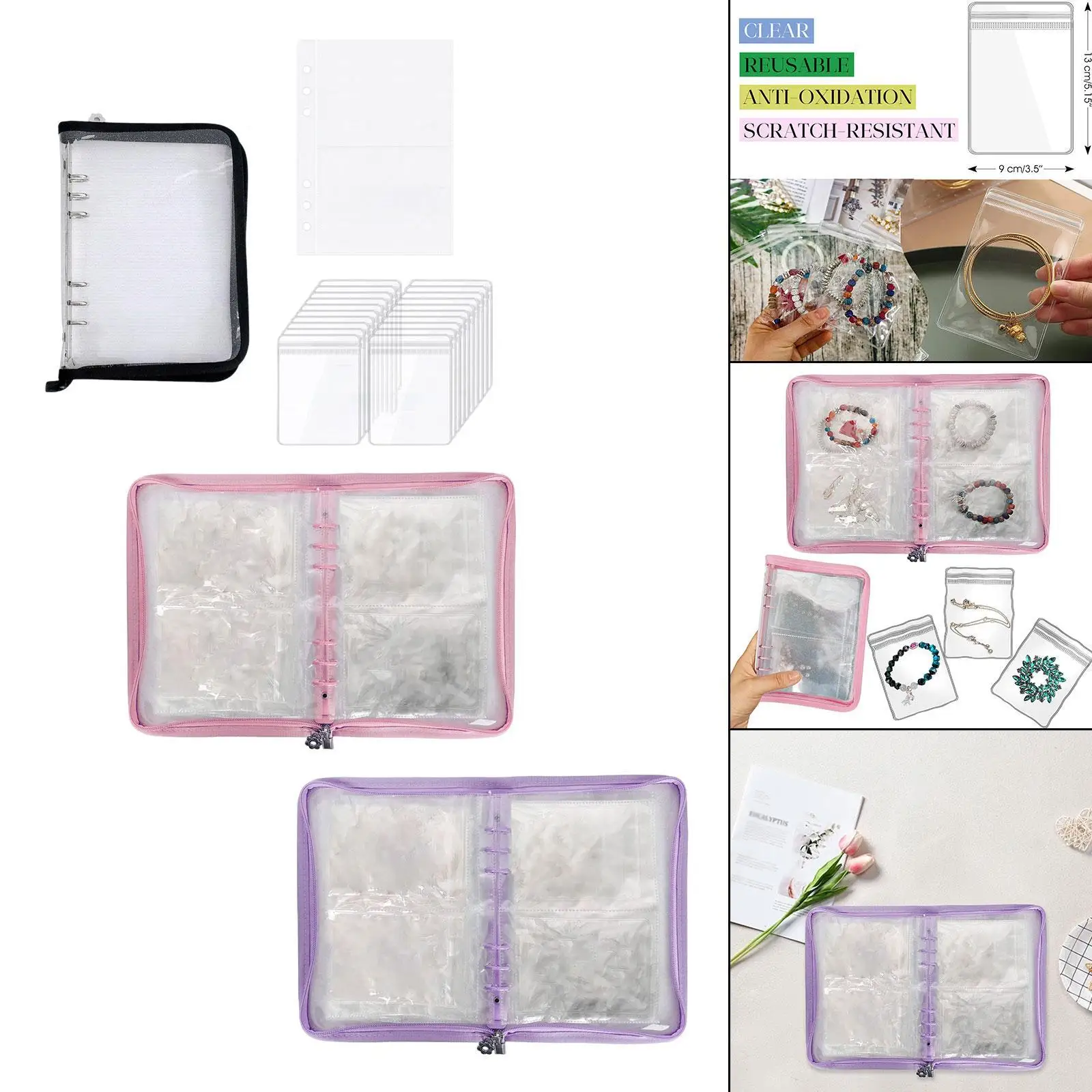 Jewelry Storage Book Portable Large Capacity Clear Travel Jewelry Storage Bag for Necklaces Ear Studs Brooches Rings Bracelets
Jewelry Storage Book Portable Large Capacity Clear Travel Jewelry Storage Bag for Necklaces Ear Studs Brooches Rings Bracelets