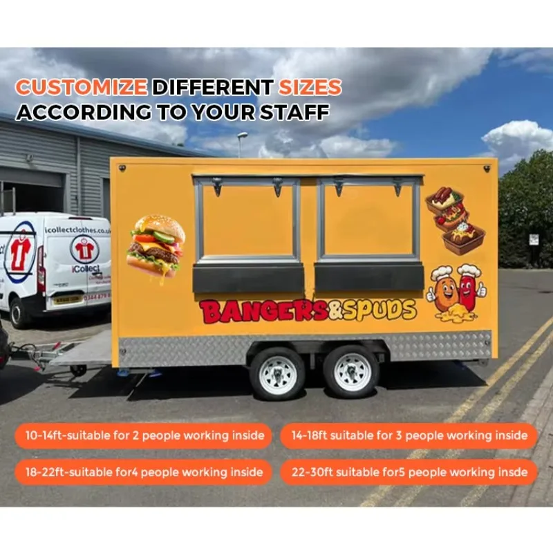 Aluminum Lightweight Mobile Food Truck Full Kitchen Equipment for Simple Car Towing
Aluminum Lightweight Mobile Food Truck Full Kitchen Equipment for Simple Car Towing