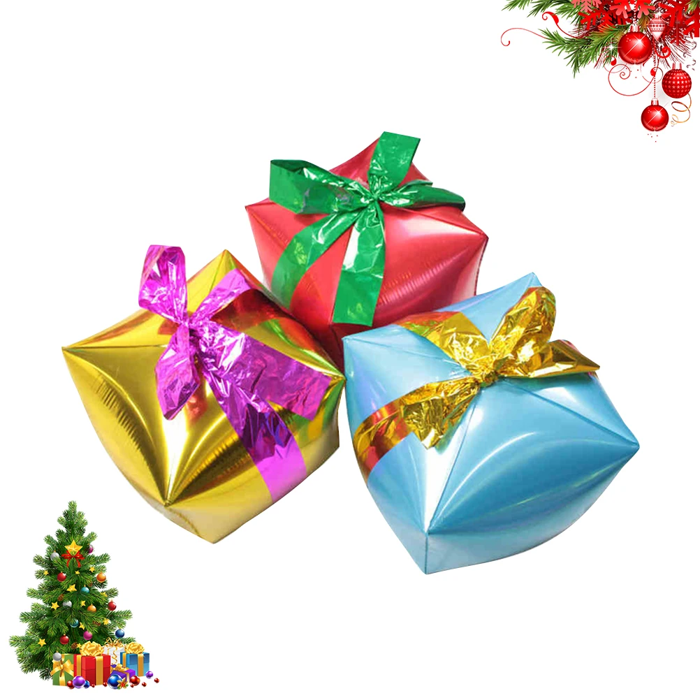 3Pcs Christmas Aluminum Foil Balloon Gift Box Balloon Random Ribbon Colors Safe Durable Perfect for Christmas Party Decoration
3Pcs Christmas Aluminum Foil Balloon Gift Box Balloon Random Ribbon Colors Safe Durable Perfect for Christmas Party Decoration