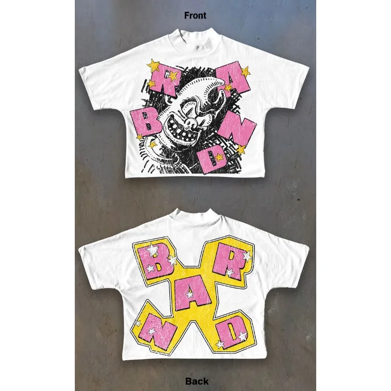 Wide O-neck Pure Cotton Casual Gothic Cartoon Graffiti Printed T-shirts for Men Trendy Street Style New Loose Casual Couple Top
Wide O-neck Pure Cotton Casual Gothic Cartoon Graffiti Printed T-shirts for Men Trendy Street Style New Loose Casual Couple Top