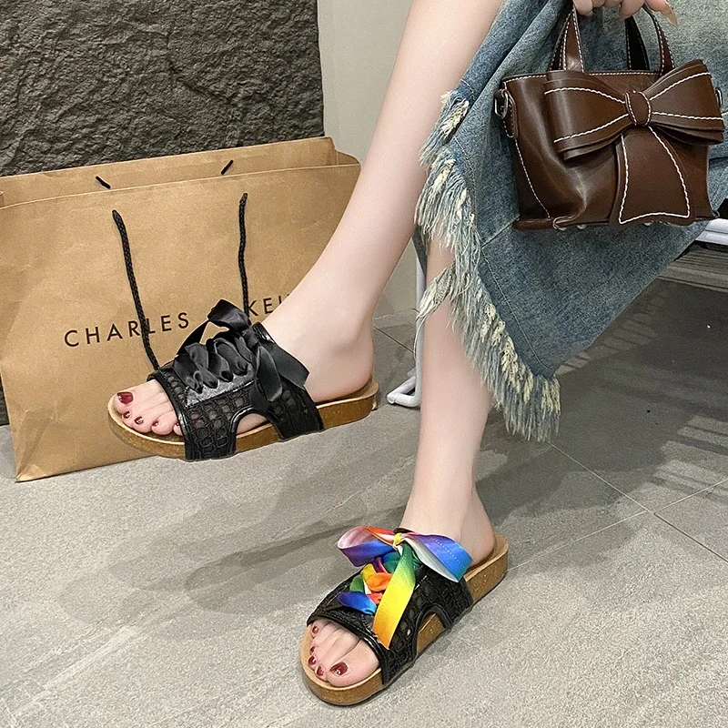 2025 New Ladies Shoes Lace-up Women's Slippers Fashion Color Matching Outdoor Casual Summer Plus Size Best Seller Flat Slippers
2025 New Ladies Shoes Lace-up Women's Slippers Fashion Color Matching Outdoor Casual Summer Plus Size Best Seller Flat Slippers