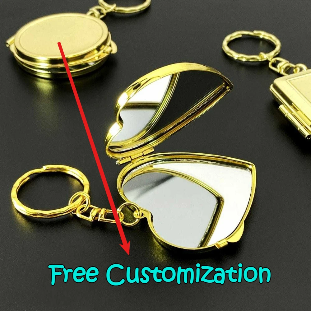 Free Customization Mirror Keychain Metal Key Ring Square Round Keyring Heart Geometric Folding Key Chain Bag Pendant Unique Gift
Free Customization Mirror Keychain Metal Key Ring Square Round Keyring Heart Geometric Folding Key Chain Bag Pendant Unique Gift