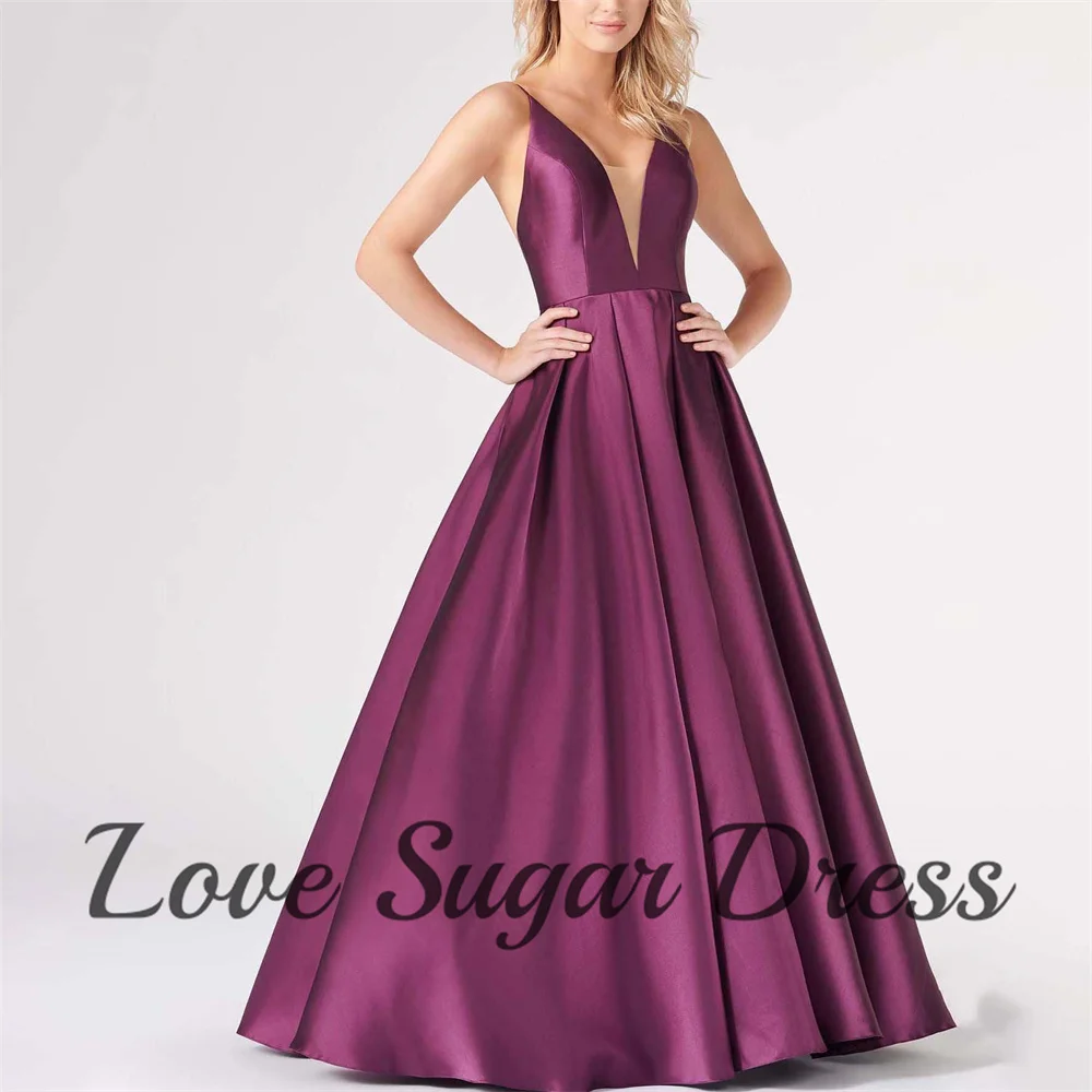Elegant A Line Evening Dresses For Women vestidos para mujer V Neck Prom Dress Satin Long Formal Party Gowns With Pockets
Elegant A Line Evening Dresses For Women vestidos para mujer V Neck Prom Dress Satin Long Formal Party Gowns With Pockets