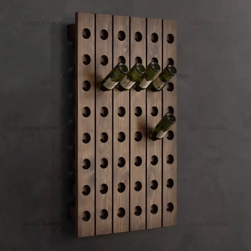 New wine cellar bar red wine rack Nordic American wall hanging wine insert style creative solid wood retro wine rack wine rack
New wine cellar bar red wine rack Nordic American wall hanging wine insert style creative solid wood retro wine rack wine rack