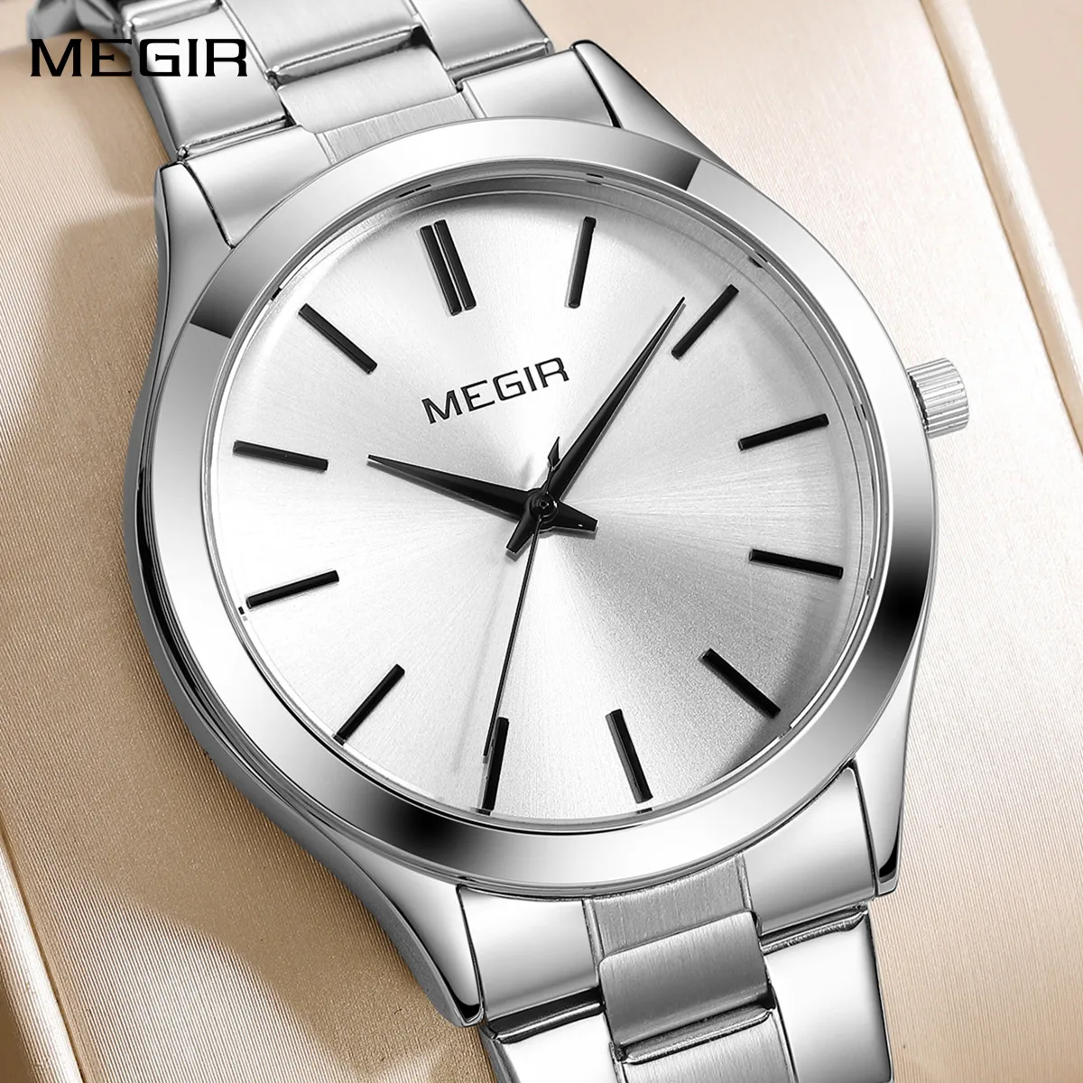 MEGIR Quartz Sport Watches for Men Stainless Steel Simple Fashion Business Wristwatch Clock Waterproof Relogio Masculino 1096
MEGIR Quartz Sport Watches for Men Stainless Steel Simple Fashion Business Wristwatch Clock Waterproof Relogio Masculino 1096
