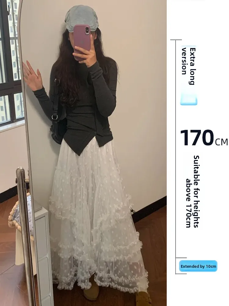 Женская кружевная юбка больших размеров с эластичным поясом, А-силуэт, миди, весна-лето-осень, милая юбка с плиссировкой, корейский стиль, для повседневной носки
Женская кружевная юбка больших размеров с эластичным поясом, А-силуэт, миди, весна-лето-осень, милая юбка с плиссировкой, корейский стиль, для повседневной носки