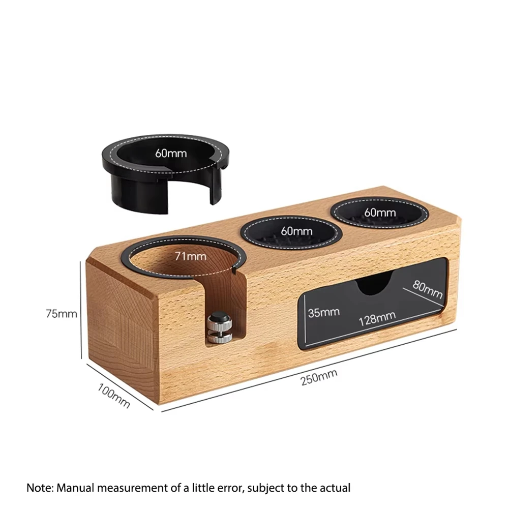 FIN-oEspresso Tamping Station with Wooden Holder, Fits 51mm-58mm Portafilters, Includes 3 Holes for Tampers and Levelers
FIN-oEspresso Tamping Station with Wooden Holder, Fits 51mm-58mm Portafilters, Includes 3 Holes for Tampers and Levelers