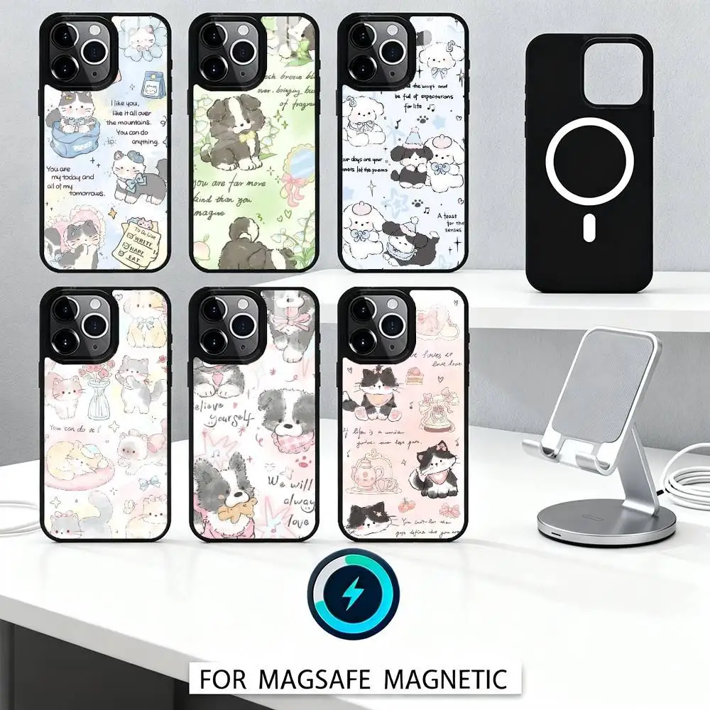 Sweet Cartoon Pet Print Phone Case Magnetic For iPhone16 15 14 13 12 Pro Max For Magsafe Wireless Charging Cover
Sweet Cartoon Pet Print Phone Case Magnetic For iPhone16 15 14 13 12 Pro Max For Magsafe Wireless Charging Cover