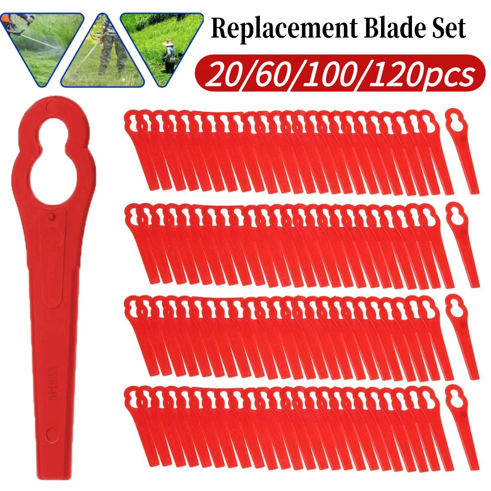 20/60/100/120pcs Plastic L83 Grass Cutting Blade Replacement Blade Set Fast Cutting Blades Spare Parts for Lawn Trimmer
20/60/100/120pcs Plastic L83 Grass Cutting Blade Replacement Blade Set Fast Cutting Blades Spare Parts for Lawn Trimmer